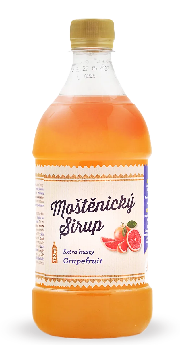 Moštěnický sirup Grapefruit v PET lahvi 700 ml